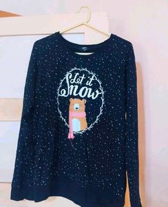 Cute Bear "Let it Snow" Graphic Sweatshirt