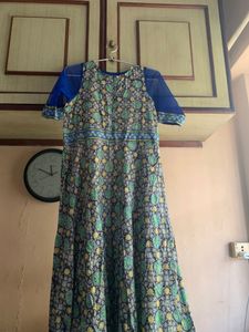 Beautiful Printed Kurti with Sheer Sleeves