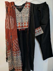 🩷Ajrak Pure Cotton kurta set