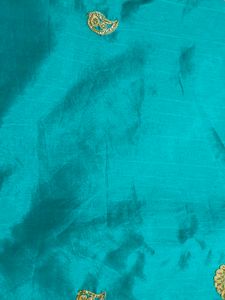 Saree Sea Blue Colour Without Blouse 2 Time Used Only