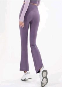 Purple High rise Flare Leggings