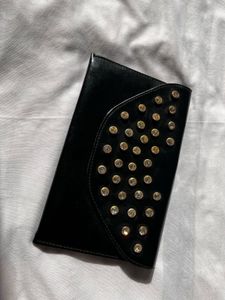 Black Clutch with Rhinestones