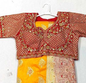 Embroidered saree with blouse