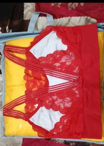 Red Lace Sports Bra