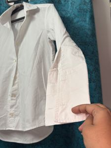 Classic White Button-Up Shirt