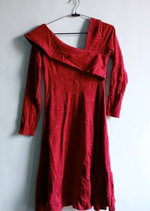 🇩🇪Red Elegant Very Pretty Woolen Dress