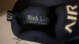 Navy Blue "AIR" Slip-On Kids Sneakers