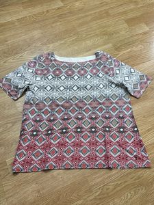 Boho Print Tunic Top
