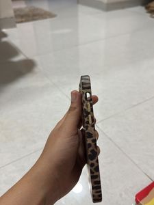 Leopard Print Phone Case with Gold Trim