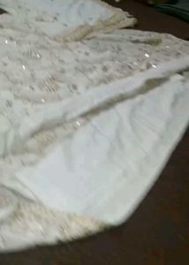 Elegant White Embellished Anarkali Suit