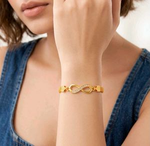Elegant Infinity Bracelet with Crystals