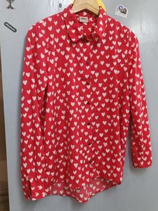 ❤️Valentine's day Red Heart Print Shirt - ONLY