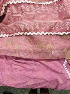 Pink Embroidered Kurta Set