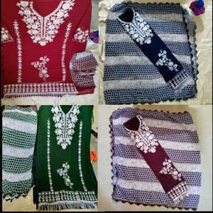 PICK ANY EMBROIDERED DRESS MATERIAL IN 640 RS.
