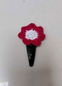 Handmade Crocheted Flower Hair Clips Set of 4