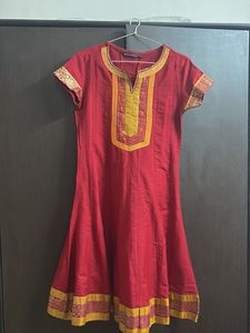 Red &amp; Gold Kurta Festive Wear