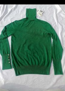 Zara Green Turtleneck Sweater