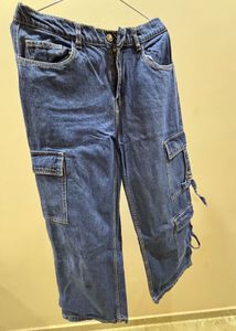 BAGGY CARGO Stylish Blue Denim Pants