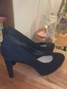Classic Black Suede Heels