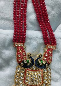 🆕Beautiful kundanjewelry.             Peacock design,  jaipurjewelry,  handmadejewelry ,   beadsjewelry ,  kundanjewelry,  necklaceset,  peacock jewelry, chain, choker, forever21, beauty, women,