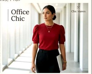 The Essential Ruby Red Puff-Sleeve Top