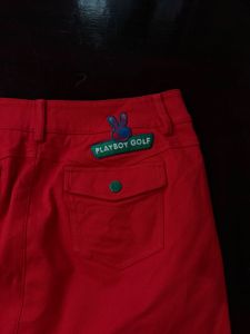Red Mini Skirt with 'P' Emblem
