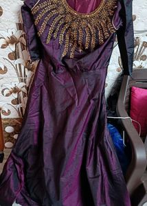 Elegant Ethnic Gown - Deep Purple