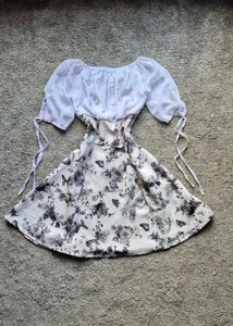 Goth Floral Corset Dress