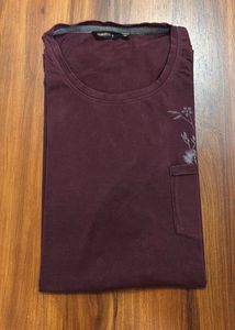 Horizon Burgundy Pocket T-Shirt