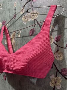 Vibrant Pink Textured Blouse