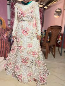 Party Wear Gown and Skert an