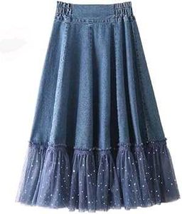 Denim Frill Skirt