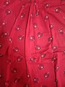 Comfortable Red Printed Nightdress