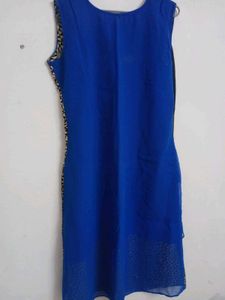Stylish Blue &amp; Black Printed Kurta