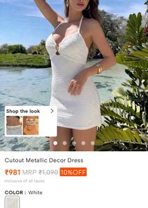 Chic White Textured Mini Dress