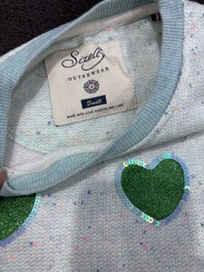 Cute Green Heart Sweatshirt