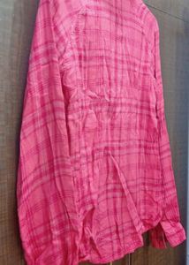 Beautiful Pink Check Shirt For Girls