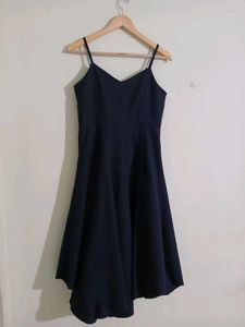 Vero Moda Elegant Navy Blue Midi Dress