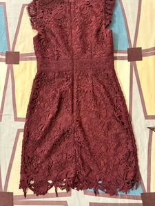 Burgundy Lace Dress