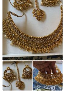 Exquisite Gold Kundan Bridal Jewelry Set