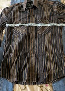 Striped Button-Up Men's Shirt