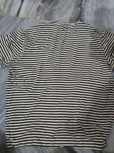 Striped Twist Front Top