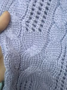 Lavender Cable Knit Cardigan
