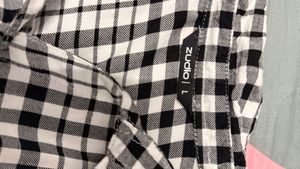 Classic Black and White Checkered shirt- women