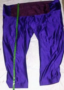 Vibrant Purple Silk Palazzo Pants