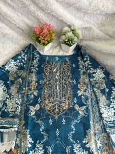 Elegant Teal Floral Kurta Set