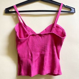 V-Neck Ribbed Crop Top