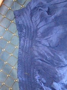 Navy blue embellished top