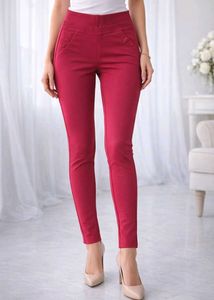 Chic Red Skinny Pants