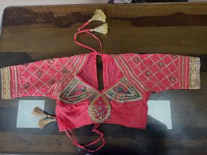 Designer Pink Embroidered Aangi Blouse